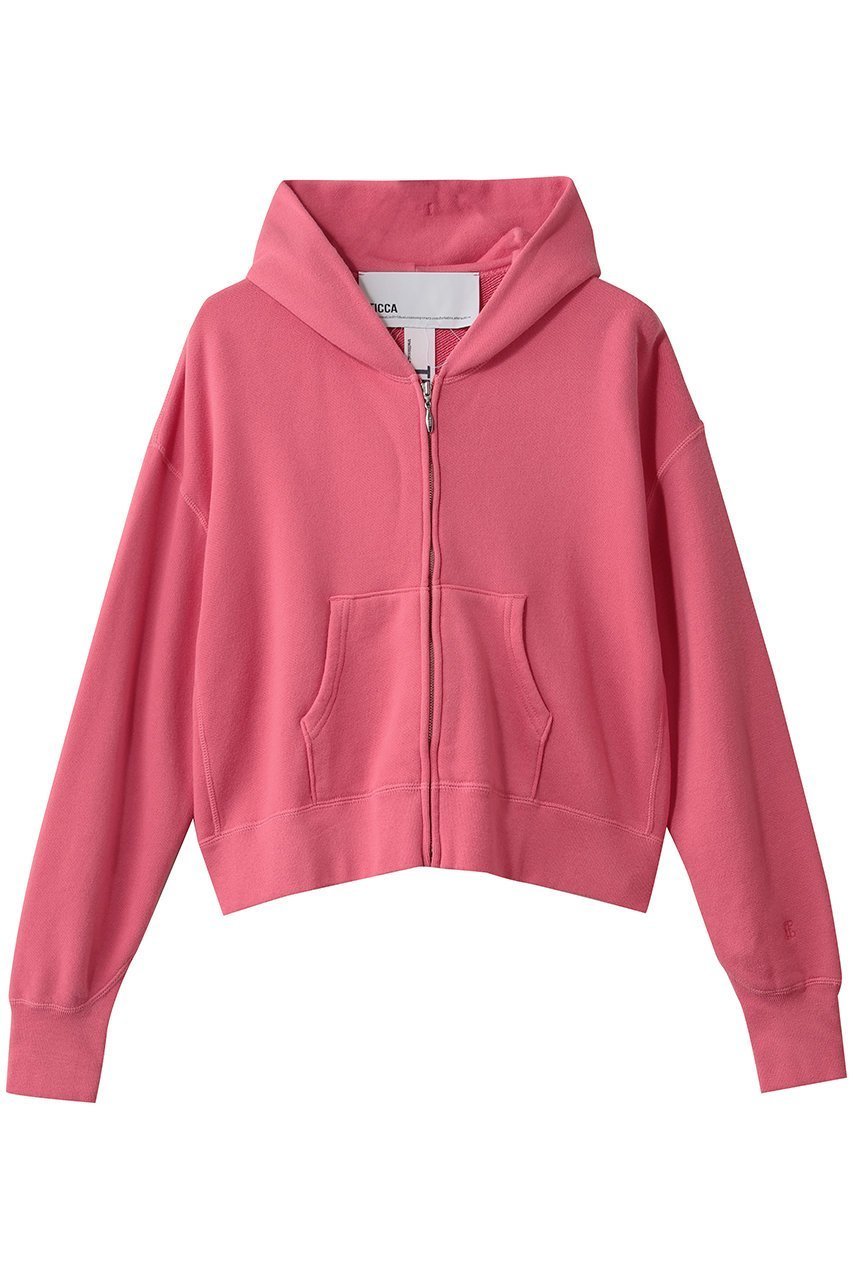 【ティッカ/TICCA】のウラケジップパーカー インテリア・キッズ・メンズ・レディースファッション・服の通販 founy(ファニー) 　ファッション　Fashion　レディースファッション　Fashion for Women　トップス・カットソー　Cut & Sew Tops　シャツ・ブラウス・オフィスカジュアル　Elegant Blouses & Button-Ups　レディースパーカー・カジュアルフーディー　Casual Hoodies & Sweatshirts　ロングTシャツ・Tシャツ　Longline T-Shirts & Tees　スウェット・クルーネックトップス　Sweatshirts & Crewnecks / Relaxed Fit Sweat Tops　カットソー・ベーシックTシャツ　Cut-and-Sewn Tops / Stretch Tees & Basics　2026年　2026　ショート　Short, Short Length　シンプル　Simple, Minimal　チェック　Check, Plaid, Tartan　バランス　Balance, Style Balance　夏　Summer　定番　Standard, Basic Item　春　Spring　S/S・春夏　SS, Spring/Summer, Warm Season　ピンク|ID: prp329100004849965 ipo3291000000035526767