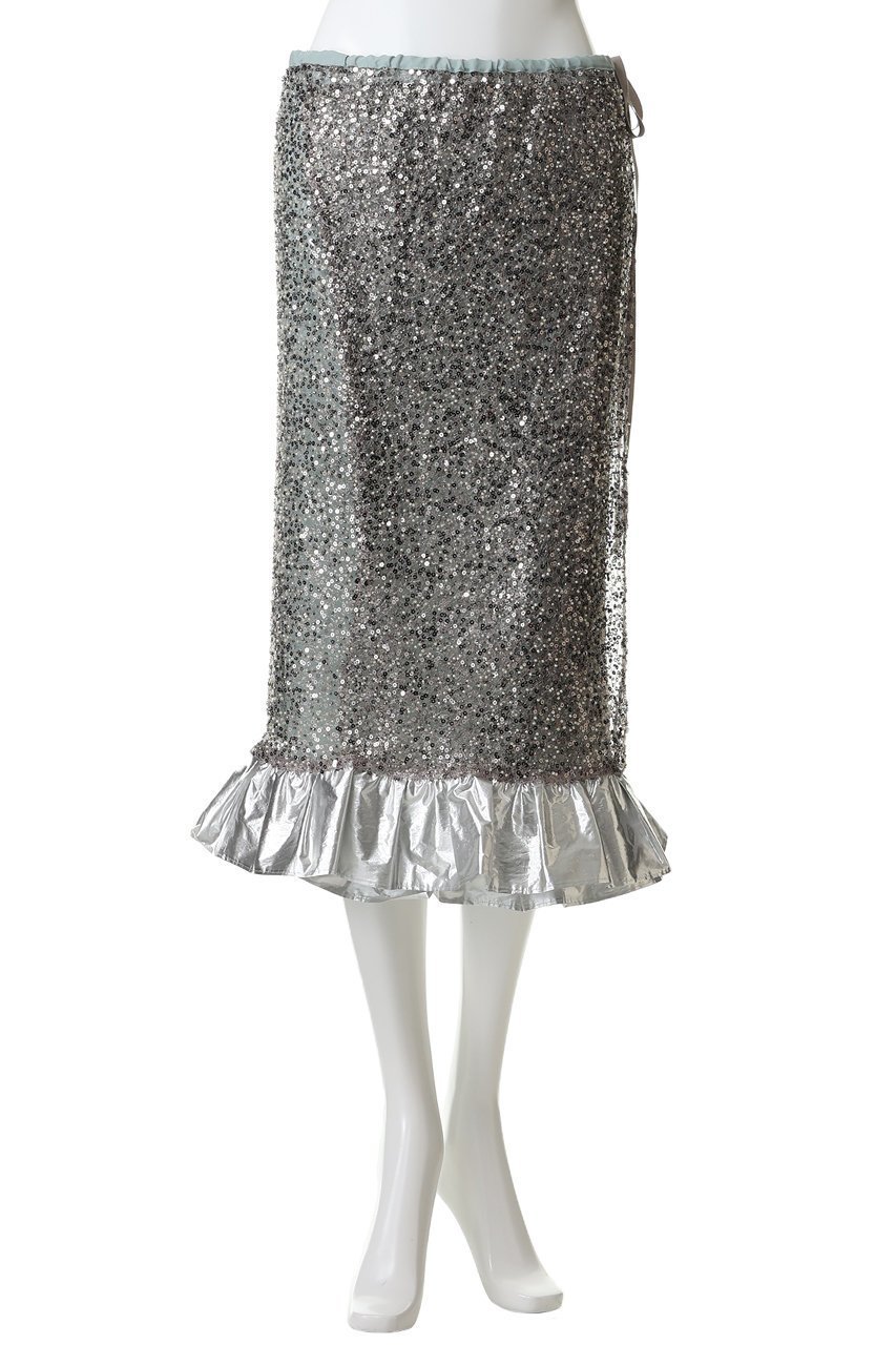 【ルール ロジェット/leur logette】のスパンコールラップスカート 人気、トレンドファッション・服の通販 founy(ファニー) 　ファッション　Fashion　レディースファッション　Fashion for Women　スカート　Skirts　シンプル　Simple, Minimal　スパンコール　Sequins, Sequin Embellishment　ラップ　Wrap, Wrap Design　エレガント 上品　Elegant　other-2|ID: prp329100004849966 ipo3291000000036519646