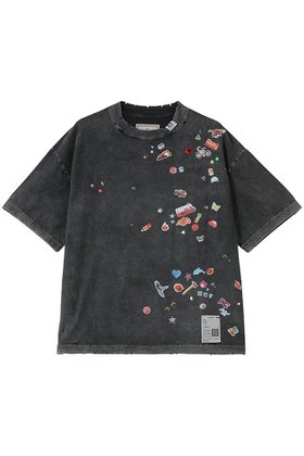 【メゾン ミハラヤスヒロ/Maison MIHARA YASUHIRO】 【Maison MIHARA YASUHIRO】BLEACHED KIDS STICKER Tシャツ人気、トレンドファッション・服の通販 founy(ファニー) ファッション Fashion レディースファッション Fashion for Women トップス・カットソー Cut & Sew Tops シャツ・ブラウス・オフィスカジュアル Elegant Blouses & Button-Ups ロングTシャツ・Tシャツ Longline T-Shirts & Tees カットソー・ベーシックTシャツ Cut-and-Sewn Tops / Stretch Tees & Basics 2026年 2026 ショート Short, Short Length スリーブ Sleeve, Long Sleeve / Short Sleeve ダメージ Distressed, Destroyed 夏 Summer 春 Spring S/S・春夏 SS, Spring/Summer, Warm Season |ID:prp329100004849969