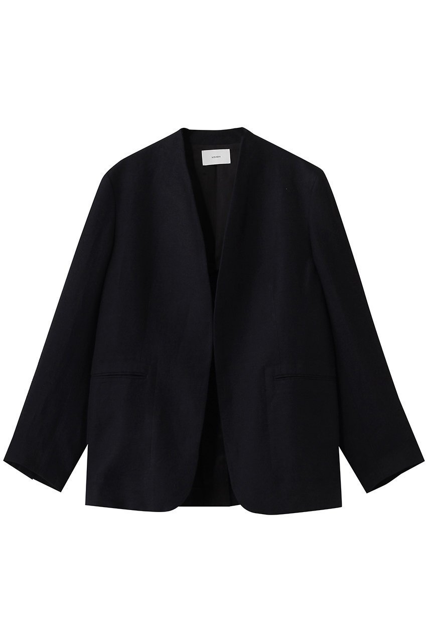 【セアン/SCEARN】のLINEN DOUBLE CLOTH ジャケット インテリア・キッズ・メンズ・レディースファッション・服の通販 founy(ファニー) 　ファッション　Fashion　レディースファッション　Fashion for Women　アウター　Coat / Outerwear Collection　レディースジャケット・軽アウター　Jackets　ジャケット　Jacket, Outerwear　リネン　Linen, Linen Fabric　ビジネス 仕事 通勤　Business / Work / Commuting　Navy|ID: prp329100004849979 ipo3291000000036070078