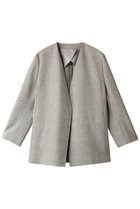 【ジェイドット/j.】のヘザーリネンウールボクシージャケット グレー|ID: prp329100004849985 ipo3291000000035955757