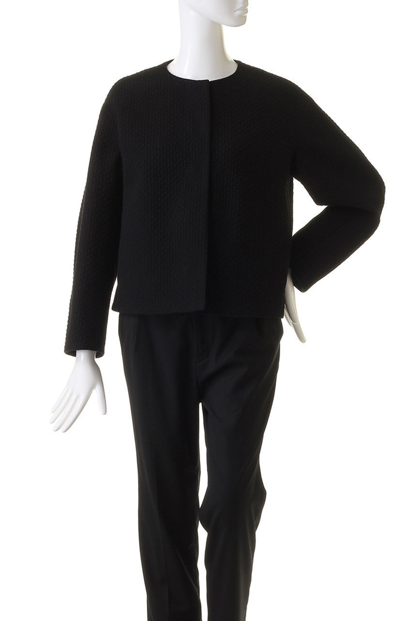 【ジェイドット/j.】のストレッチジャカードノーカラージャケット 人気、トレンドファッション・服の通販 founy(ファニー) 　ファッション　Fashion　レディースファッション　Fashion for Women　アウター　Coat / Outerwear Collection　レディースジャケット・軽アウター　Jackets　ノーカラージャケット / シンプル上品コーデ　Collarless Jackets　おすすめ　Recommended / Our Picks　ジャカード／ジャガード　Jacquard, Woven Pattern　ジャケット　Jacket, Outerwear　ストレッチ　Stretch, Stretchy Fabric　セットアップ　Set-Up, Coordinated Outfit　リボン　Ribbon, Bow　other-2|ID: prp329100004849986 ipo3291000000035527008