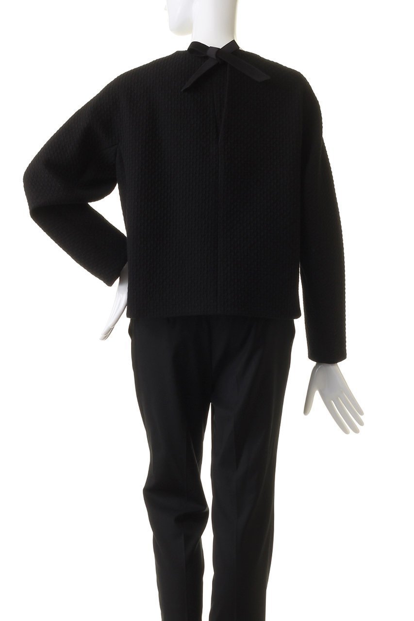 【ジェイドット/j.】のストレッチジャカードノーカラージャケット 人気、トレンドファッション・服の通販 founy(ファニー) 　ファッション　Fashion　レディースファッション　Fashion for Women　アウター　Coat / Outerwear Collection　レディースジャケット・軽アウター　Jackets　ノーカラージャケット / シンプル上品コーデ　Collarless Jackets　おすすめ　Recommended / Our Picks　ジャカード／ジャガード　Jacquard, Woven Pattern　ジャケット　Jacket, Outerwear　ストレッチ　Stretch, Stretchy Fabric　セットアップ　Set-Up, Coordinated Outfit　リボン　Ribbon, Bow　other-4|ID: prp329100004849986 ipo3291000000035527010