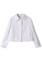 【ジェイドット/j.】のボンボンツイード衿つきジャケット ホワイト|ID: prp329100004849987 ipo3291000000035820080