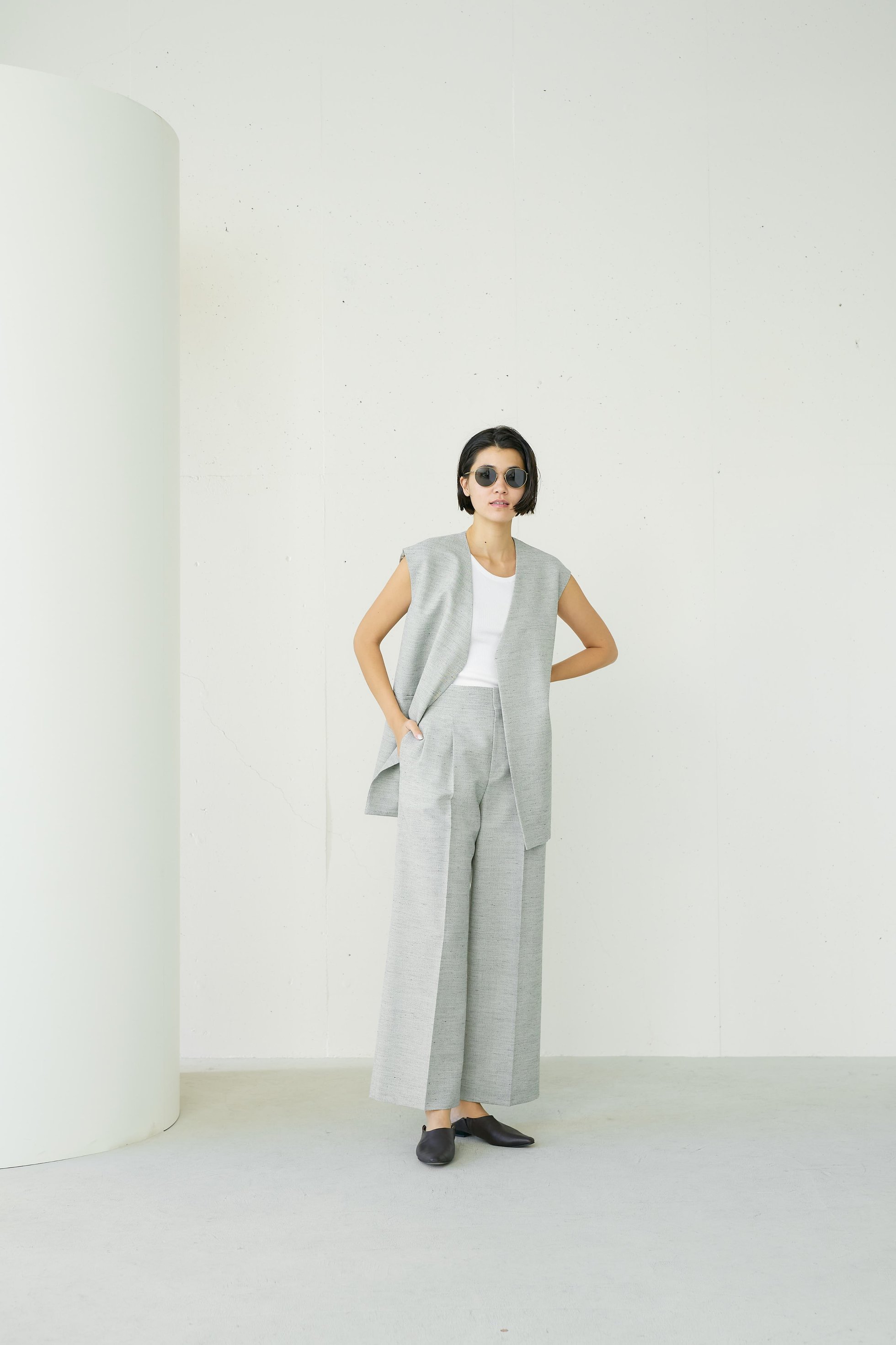 【ジェイドット/j.】のヘザーリネンウールツータックワイドパンツ 人気、トレンドファッション・服の通販 founy(ファニー) ファッション Fashion レディースファッション Fashion for Women パンツ Pants & Trousers おすすめ Recommended / Our Picks ジャケット Jacket, Outerwear セットアップ Set-Up, Coordinated Outfit センター Center, Center Line リネン Linen, Linen Fabric 別注 Limited Edition, Custom Order 夏 Summer 春 Spring S/S・春夏 SS, Spring/Summer, Warm Season other-8|ID: prp329100004849989 ipo3291000000035527067