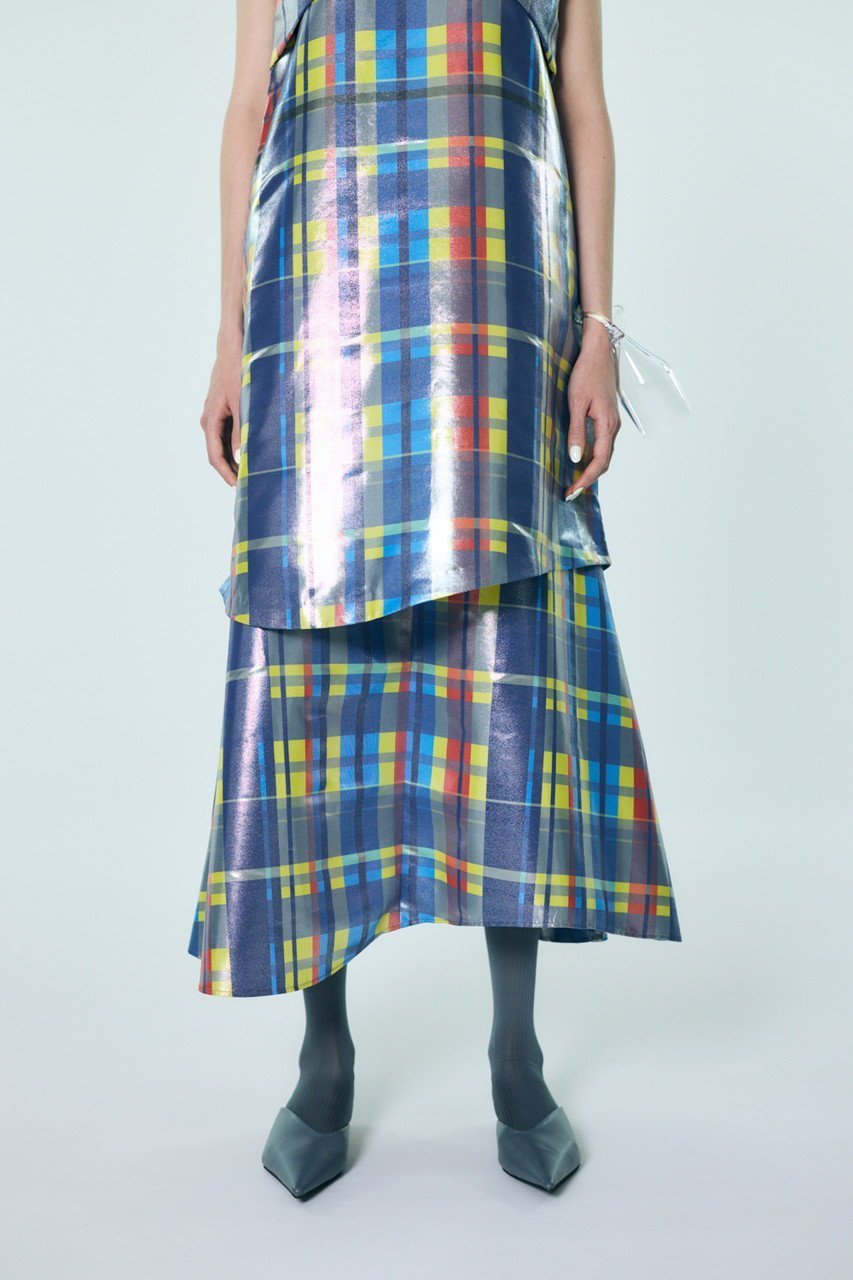 【エンフォルド/ENFOLD】のMINIMAL FLARE-SKIRT 人気、トレンドファッション・服の通販 founy(ファニー) ファッション Fashion レディースファッション Fashion for Women スカート Skirts ロングスカート Long Skirts / Maxi & Midi Skirts 2026年 2026 クラシック Classic, Timeless Style シルバー Silver, Metallic Silver スペシャル Special, Limited Edition チェック Check, Plaid, Tartan パターン Pattern, Design Print フレア Flare, Flared プリント Print, Printed Pattern ロング Long, Long-Length 夏 Summer 春 Spring S/S・春夏 SS, Spring/Summer, Warm Season other-8|ID: prp329100004850046 ipo3291000000035533552