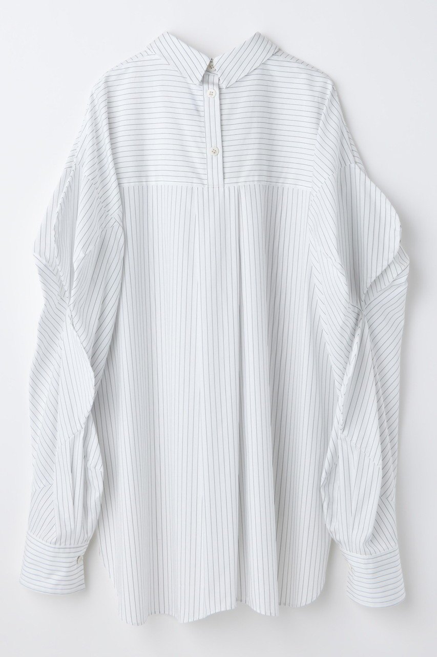 【ナゴンスタンス/nagonstans】のloose bump shirt 人気、トレンドファッション・服の通販 founy(ファニー) 　ファッション　Fashion　レディースファッション　Fashion for Women　トップス・カットソー　Cut & Sew Tops　シャツ・ブラウス・オフィスカジュアル　Elegant Blouses & Button-Ups　2026年　2026　スタンド　Stand Collar, Upright Stand　ストライプ　Stripe, Striped Pattern　スリーブ　Sleeve, Long Sleeve / Short Sleeve　タイプライター　Typewriter Fabric, Crisp Cotton　フォルム　Silhouette, Form　フォーマル　Formal, Dressy　ロング　Long, Long-Length　夏　Summer　春　Spring　S/S・春夏　SS, Spring/Summer, Warm Season　other-2|ID: prp329100004850056 ipo3291000000035533620