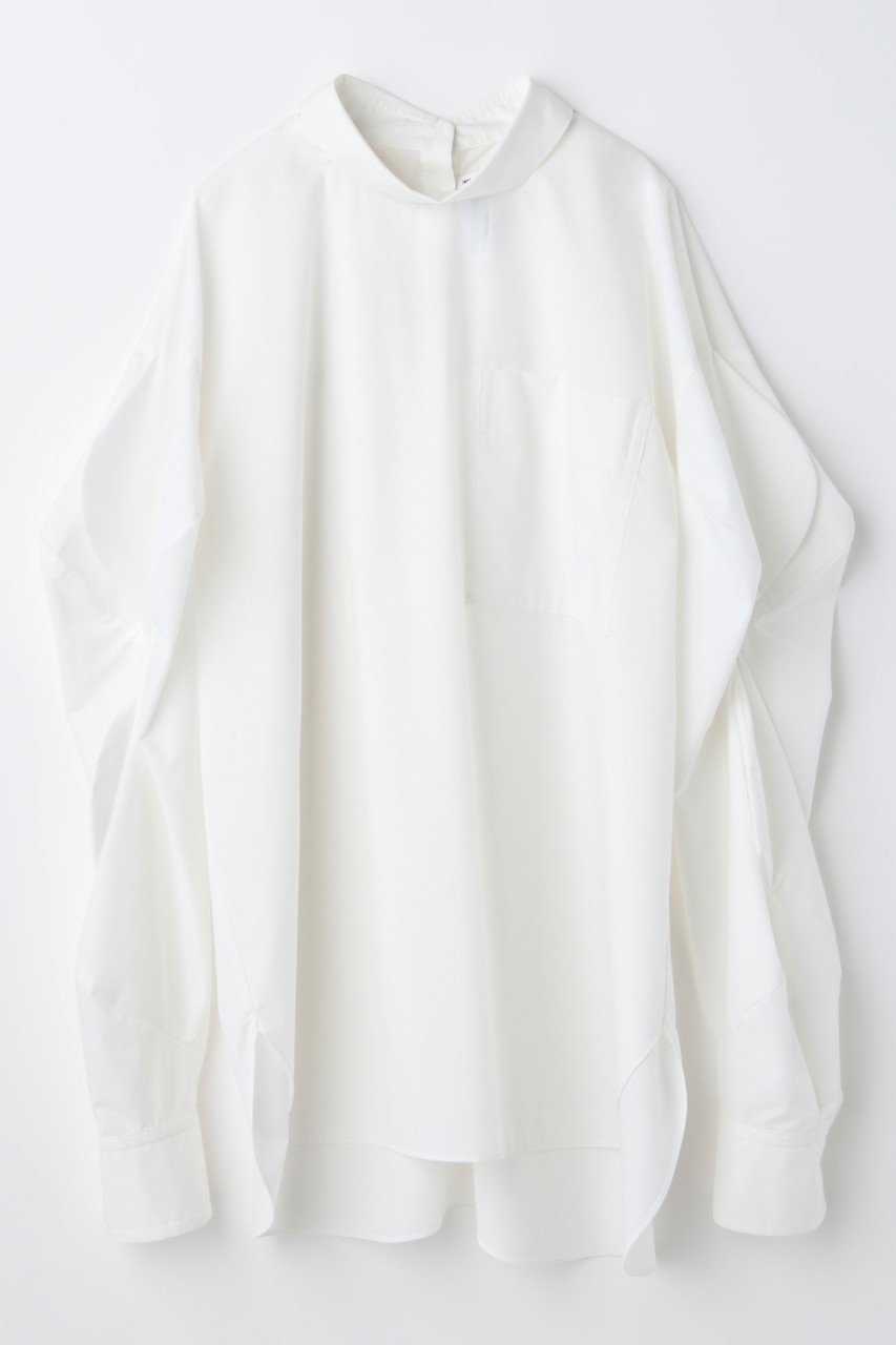 【ナゴンスタンス/nagonstans】のloose bump shirt インテリア・キッズ・メンズ・レディースファッション・服の通販 founy(ファニー) 　ファッション　Fashion　レディースファッション　Fashion for Women　トップス・カットソー　Cut & Sew Tops　シャツ・ブラウス・オフィスカジュアル　Elegant Blouses & Button-Ups　シリコン　Silicone, Silicone Material　スタンド　Stand Collar, Upright Stand　スリーブ　Sleeve, Long Sleeve / Short Sleeve　フォルム　Silhouette, Form　フォーマル　Formal, Dressy　ロング　Long, Long-Length　エレガント 上品　Elegant　Salt|ID: prp329100004850057 ipo3291000000036102504