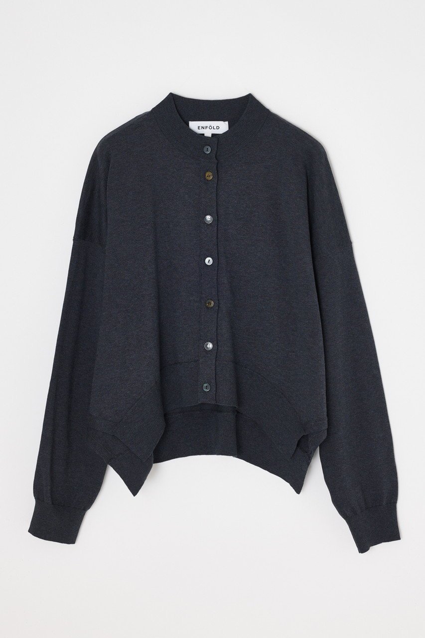 【エンフォルド/ENFOLD】のHIGH-NECK CARDIGAN インテリア・キッズ・メンズ・レディースファッション・服の通販 founy(ファニー) ファッション Fashion レディースファッション Fashion for Women トップス・カットソー Cut & Sew Tops ニット Knit Tops & Sweaters カーディガン・羽織り Layered Style Cardigans 2026年 2026 なめらか Smooth, Silky Texture カーディガン Cardigan, Knitwear シルク Silk, 100% Silk ハイネック High Neck, Mock Neck バランス Balance, Style Balance ボックス Boxy, Box Shape ワイド Wide, Wide Fit エレガント 上品 Elegant 夏 Summer 定番 Standard, Basic Item 春 Spring S/S・春夏 SS, Spring/Summer, Warm Season チャコールグレー|ID: prp329100004850067 ipo3291000000035533677