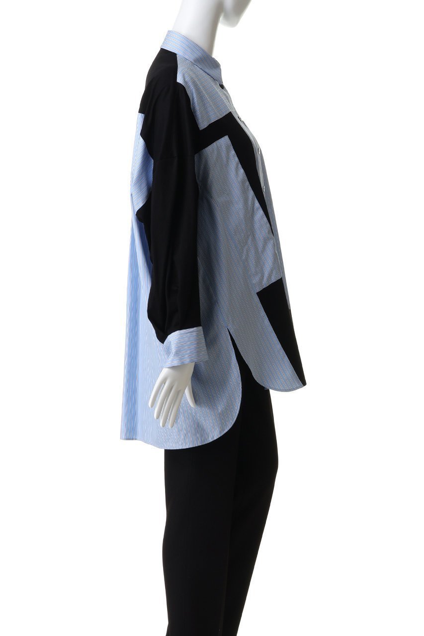 【エンフォルド/ENFOLD】のPATCHWORK SHIRT 人気、トレンドファッション・服の通販 founy(ファニー) 　ファッション　Fashion　レディースファッション　Fashion for Women　トップス・カットソー　Cut & Sew Tops　シャツ・ブラウス・オフィスカジュアル　Elegant Blouses & Button-Ups　アシンメトリー　Asymmetrical Style　コンパクト　Compact, Small Size　ストライプ　Stripe, Striped Pattern　スリーブ　Sleeve, Long Sleeve / Short Sleeve　バランス　Balance, Style Balance　パッチワーク　Patchwork, Mixed Fabric　ミックス　Mix, Mixed Style　ランダム　Random, Irregular　ロング　Long, Long-Length　other-3|ID: prp329100004850068 ipo3291000000036102524
