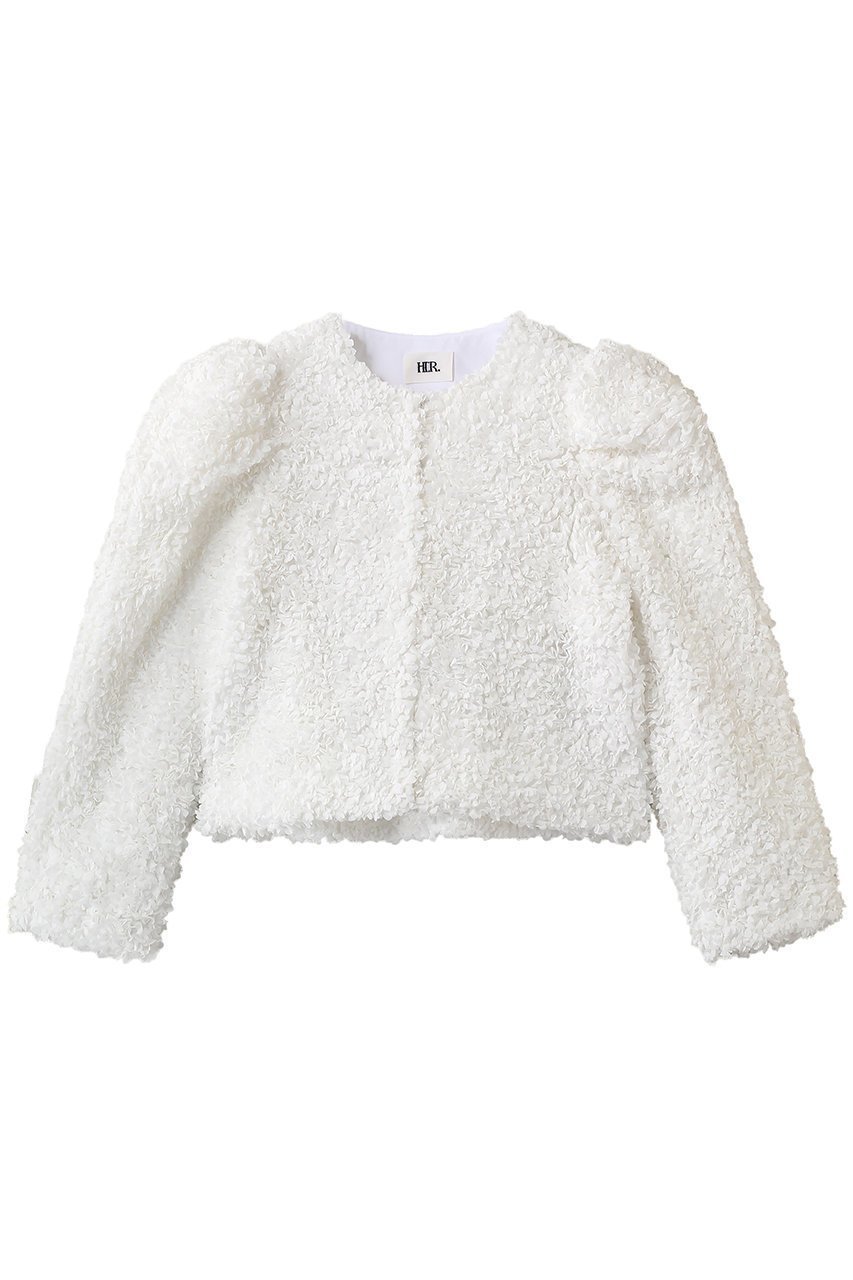 【ハー/HER.】の3Dレースジャケット インテリア・キッズ・メンズ・レディースファッション・服の通販 founy(ファニー) 　ファッション　Fashion　レディースファッション　Fashion for Women　アウター　Coat / Outerwear Collection　レディースジャケット・軽アウター　Jackets　ジャケット　Jacket, Outerwear　バランス　Balance, Style Balance　フロント　Front, Front Design　レース　Lace, Lace Fabric　ホワイト|ID: prp329100004851046 ipo3291000000036044515