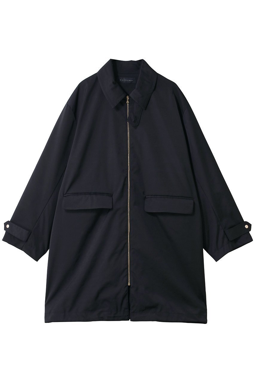【マルティニーク/martinique】のジッパーコート インテリア・キッズ・メンズ・レディースファッション・服の通販 founy(ファウニー) 　ファッション　Fashion　レディースファッション　Fashion for Women　アウター　Coat / Outerwear Collection　コート・ロングコート・ピーコート　Long Coats, Peacoats & More　ショート　Short, Short Length　シンプル　Simple, Minimal　スタンド　Stand Collar, Upright Stand　ドレープ　Drape, Draping Fabric　ネイビー|ID: prp329100004851048 ipo3291000000036952616