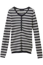 【マルティニーク/martinique】のハーフスナップボタンセーター ボーダー|ID: prp329100004851049 ipo3291000000035568058