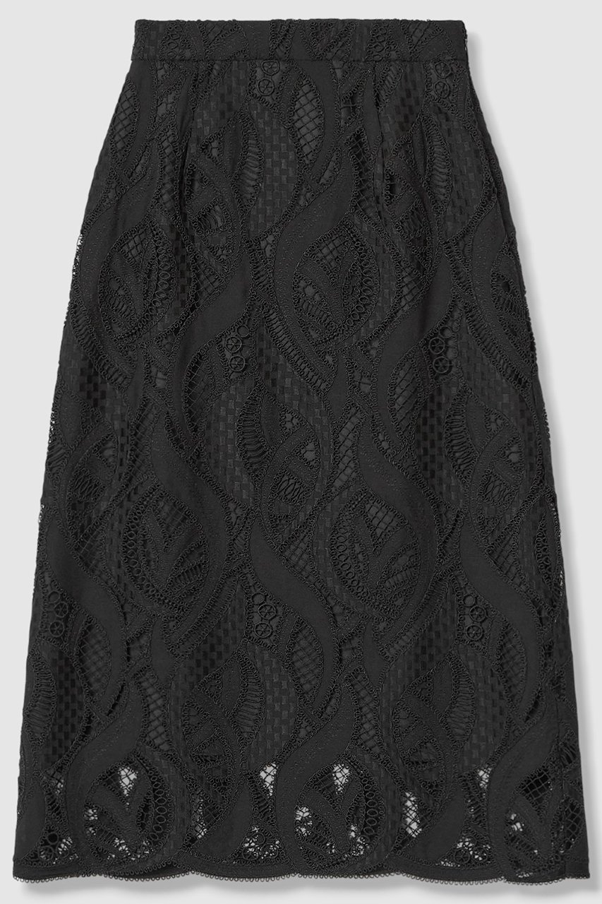 【アナイ/ANAYI】の【セットアップ対象商品】リーフコード刺繍 Iライン スカート インテリア・キッズ・メンズ・レディースファッション・服の通販 founy(ファニー) 　ファッション　Fashion　レディースファッション　Fashion for Women　セットアップ　Matching Sets　スカート・ミニ/ミディ/マキシ　Skirts / Mini, Midi & Maxi Skirts　スカート　Skirts　ロングスカート　Long Skirts / Maxi & Midi Skirts　おすすめ　Recommended / Our Picks　エンブロイダリー　Embroidery Design　ジャケット　Jacket, Outerwear　セットアップ　Set-Up, Coordinated Outfit　プリント　Print, Printed Pattern　モチーフ　Motif, Design Theme　リーフ　Leaf, Botanical Leaf　レース　Lace, Lace Fabric　ロング　Long, Long-Length　ブラック|ID: prp329100004851054 ipo3291000000036044596