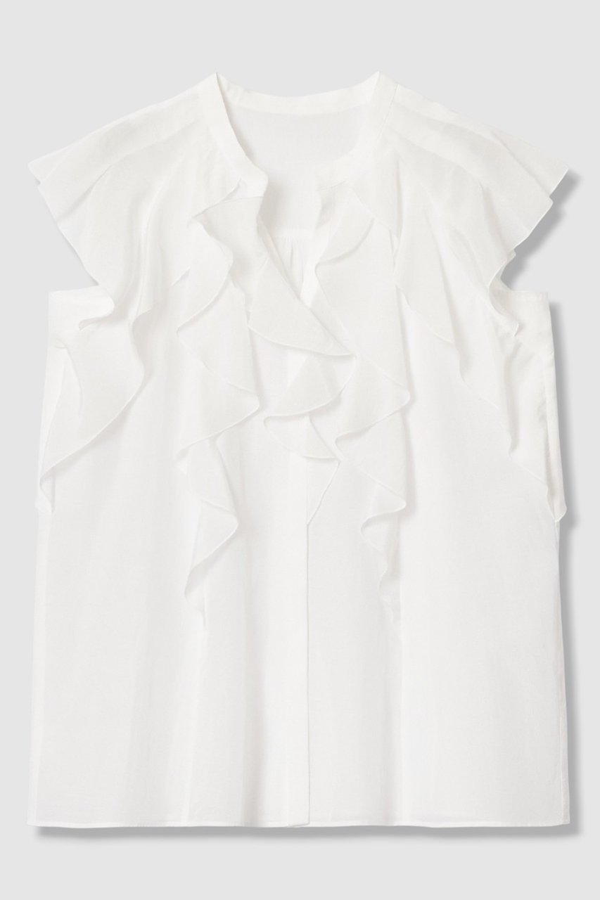 【アナイ/ANAYI】のライトローンラッフル ブラウス 人気、トレンドファッション・服の通販 founy(ファニー) 　ファッション　Fashion　レディースファッション　Fashion for Women　トップス・カットソー　Cut & Sew Tops　シャツ・ブラウス・オフィスカジュアル　Elegant Blouses & Button-Ups　2026年　2026　アシンメトリー　Asymmetrical Style　エアリー　Airy Texture　シアー　Sheer, See-Through　ショート　Short, Short Length　スリーブ　Sleeve, Long Sleeve / Short Sleeve　ヨーク　Yoke, Yoke Design　ラッフル　Ruffle, Frill　ロング　Long, Long-Length　エレガント 上品　Elegant　夏　Summer　春　Spring　S/S・春夏　SS, Spring/Summer, Warm Season　 other-1|ID: prp329100004851056 ipo3291000000035568133