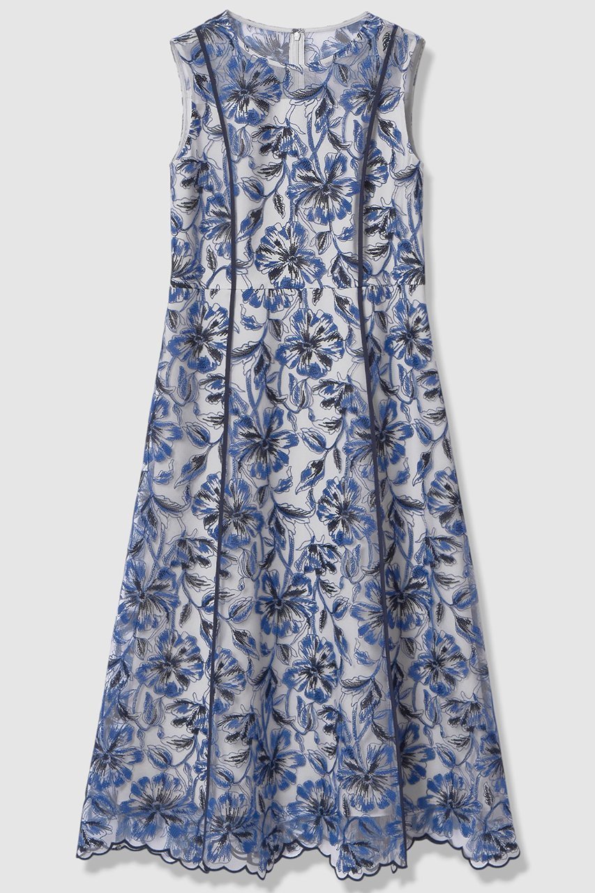 【アナイ/ANAYI】のフラワーエンブロイダリーフレア ワンピース 人気、トレンドファッション・服の通販 founy(ファニー) 　ファッション　Fashion　レディースファッション　Fashion for Women　ワンピース　Dresses　チュニック　Tunic Tops & Dresses　エレガント 上品　Elegant　チュニック　Tunic, Long Top　チュール　Tulip, Tulip Motif　ノースリーブ　Sleeveless, No-Sleeve　パイピング　Piping, Trim Design　フラワー　Flower, Floral　フレア　Flare, Flared　モチーフ　Motif, Design Theme　ロング　Long, Long-Length　other-3|ID: prp329100004851058 ipo3291000000036245915