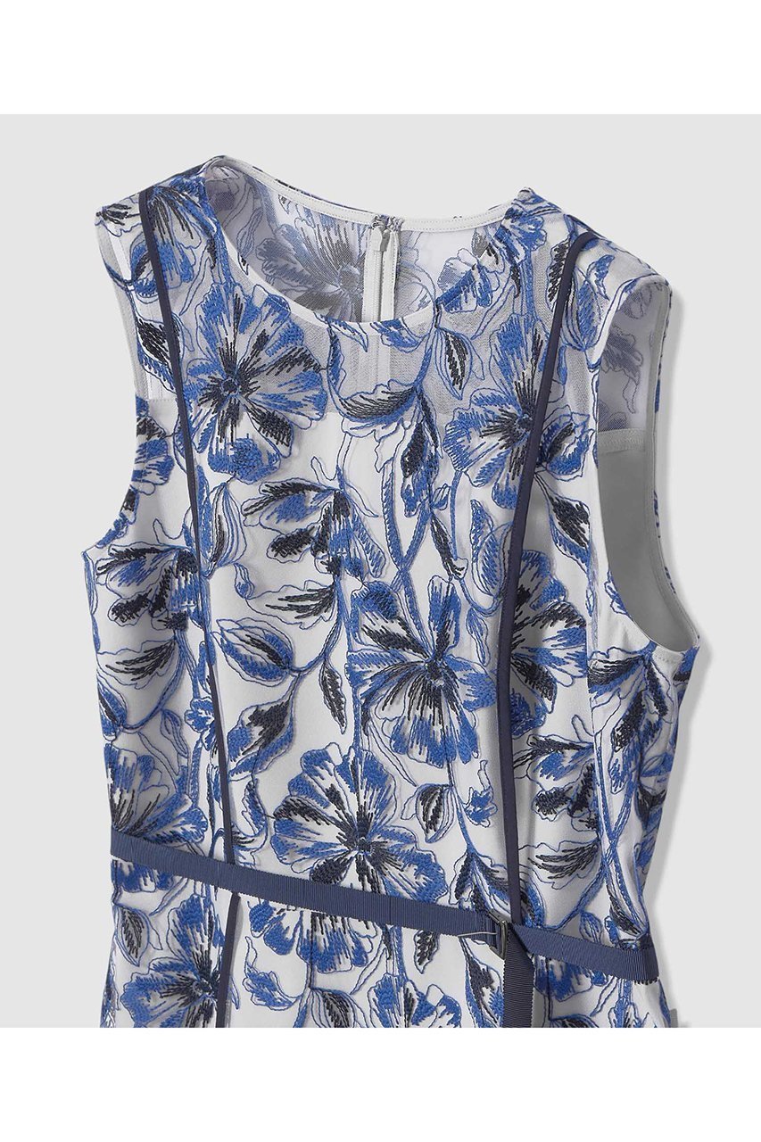 【アナイ/ANAYI】のフラワーエンブロイダリーフレア ワンピース 人気、トレンドファッション・服の通販 founy(ファニー) 　ファッション　Fashion　レディースファッション　Fashion for Women　ワンピース　Dresses　チュニック　Tunic Tops & Dresses　エレガント 上品　Elegant　チュニック　Tunic, Long Top　チュール　Tulip, Tulip Motif　ノースリーブ　Sleeveless, No-Sleeve　パイピング　Piping, Trim Design　フラワー　Flower, Floral　フレア　Flare, Flared　モチーフ　Motif, Design Theme　ロング　Long, Long-Length　other-4|ID: prp329100004851058 ipo3291000000036245916