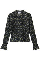 【マーレット/MERLETTE】のNORRA PRINT フラワープリント スモッキングフリルトップス ネイビー|ID: prp329100004851064 ipo3291000000035876300