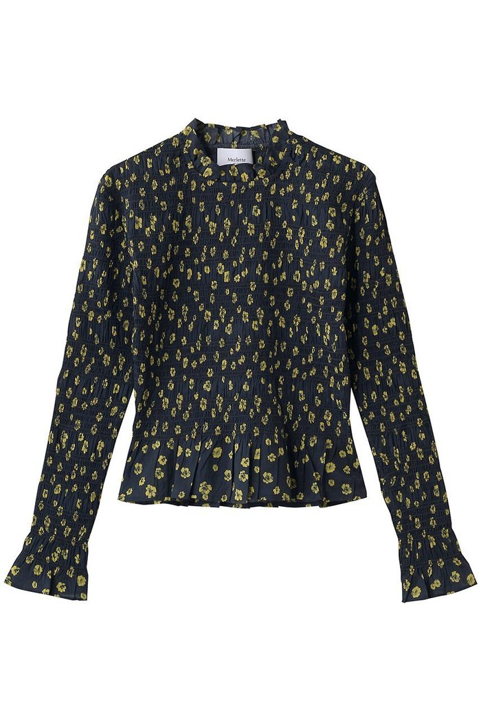 【マーレット/MERLETTE】のNORRA PRINT フラワープリント スモッキングフリルトップス インテリア・キッズ・メンズ・レディースファッション・服の通販 founy(ファニー) https://founy.com/ ファッション Fashion レディースファッション Fashion for Women トップス・カットソー Cut & Sew Tops シャツ・ブラウス・オフィスカジュアル Elegant Blouses & Button-Ups 花柄・フラワープリント・モチーフ Floral Prints & Motifs / Flower Pattern Tops 2026年 2026 スモッキング Smocking, Gathered Stitching スリーブ Sleeve, Long Sleeve / Short Sleeve ハイネック High Neck, Mock Neck フェミニン Feminine, Girly フラワー Flower, Floral プリント Print, Printed Pattern マニッシュ Mannish, Boyish ロング Long, Long-Length 夏 Summer 春 Spring S/S・春夏 SS, Spring/Summer, Warm Season 軽量 Lightweight, Ultra Light |ID: prp329100004851064 ipo3291000000036245945