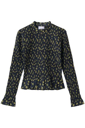 【マーレット/MERLETTE】 NORRA PRINT フラワープリント スモッキングフリルトップス人気、トレンドファッション・服の通販 founy(ファニー) ファッション Fashion レディースファッション Fashion for Women トップス・カットソー Cut & Sew Tops シャツ・ブラウス・オフィスカジュアル Elegant Blouses & Button-Ups 花柄・フラワープリント・モチーフ Floral Prints & Motifs / Flower Pattern Tops 2026年 2026 スモッキング Smocking, Gathered Stitching スリーブ Sleeve, Long Sleeve / Short Sleeve ハイネック High Neck, Mock Neck フェミニン Feminine, Girly フラワー Flower, Floral プリント Print, Printed Pattern マニッシュ Mannish, Boyish ロング Long, Long-Length 夏 Summer 春 Spring S/S・春夏 SS, Spring/Summer, Warm Season 軽量 Lightweight, Ultra Light |ID:prp329100004851064