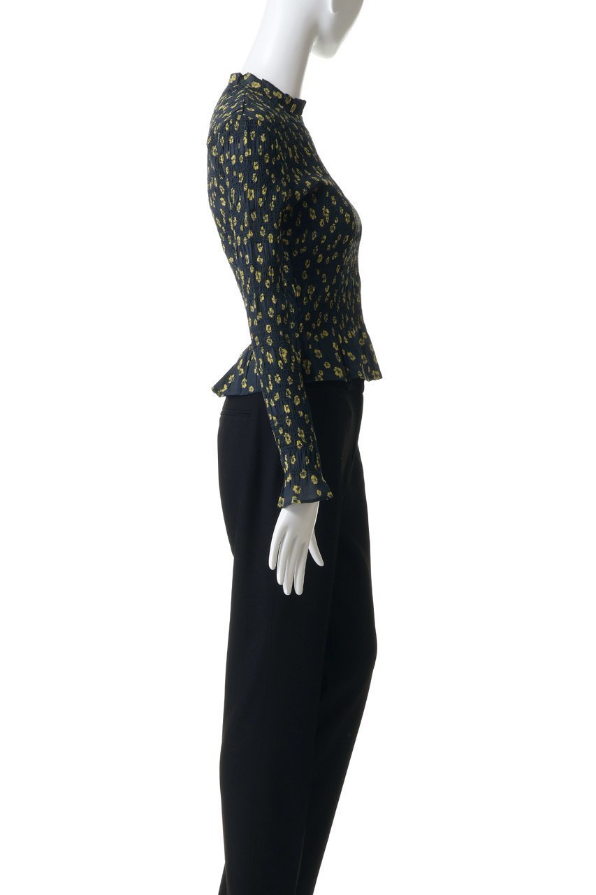 【マーレット/MERLETTE】のNORRA PRINT フラワープリント スモッキングフリルトップス 人気、トレンドファッション・服の通販 founy(ファニー) 　ファッション　Fashion　レディースファッション　Fashion for Women　トップス・カットソー　Cut & Sew Tops　シャツ・ブラウス・オフィスカジュアル　Elegant Blouses & Button-Ups　花柄・フラワープリント・モチーフ　Floral Prints & Motifs / Flower Pattern Tops　スモッキング　Smocking, Gathered Stitching　スリーブ　Sleeve, Long Sleeve / Short Sleeve　ハイネック　High Neck, Mock Neck　フェミニン　Feminine, Girly　フラワー　Flower, Floral　プリント　Print, Printed Pattern　マニッシュ　Mannish, Boyish　ロング　Long, Long-Length　夏　Summer　春　Spring　軽量　Lightweight, Ultra Light　other-3|ID: prp329100004851064 ipo3291000000036245948