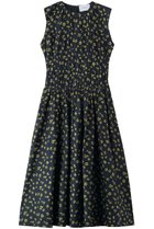 【マーレット/MERLETTE】のVILLARD PRINT フラワープリント ギャザーウエストミディドレス ネイビー|ID: prp329100004851065 ipo3291000000036245952
