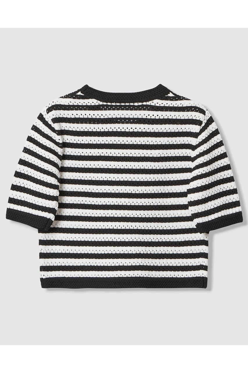 【アナイ/ANAYI】のアイレットボーダー プルオーバー 人気、トレンドファッション・服の通販 founy(ファニー) 　ファッション　Fashion　レディースファッション　Fashion for Women　トップス・カットソー　Cut & Sew Tops　ニット　Knit Tops & Sweaters　カジュアルプルオーバー・ニットトップス　Pullovers & Knit Tops / Casual Pullovers　2026年　2026　おすすめ　Recommended / Our Picks　クロップド　Cropped, Short Length　シンプル　Simple, Minimal　トレンド　Trend, Trending Now　バランス　Balance, Style Balance　フォルム　Silhouette, Form　プリント　Print, Printed Pattern　ボトム　Bottoms, Lower Wear　ミドル　Middle Length, Mid Height　ワイド　Wide, Wide Fit　今季　This Season, Current Season　夏　Summer　春　Spring　S/S・春夏　SS, Spring/Summer, Warm Season　other-2|ID: prp329100004851069 ipo3291000000035568251