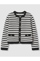 【アナイ/ANAYI】のアイレットボーダー カーディガン ブラック系|ID: prp329100004851070 ipo3291000000035568259