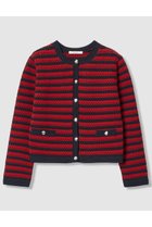【アナイ/ANAYI】のアイレットボーダー カーディガン レッド系|ID: prp329100004851070 ipo3291000000036143905