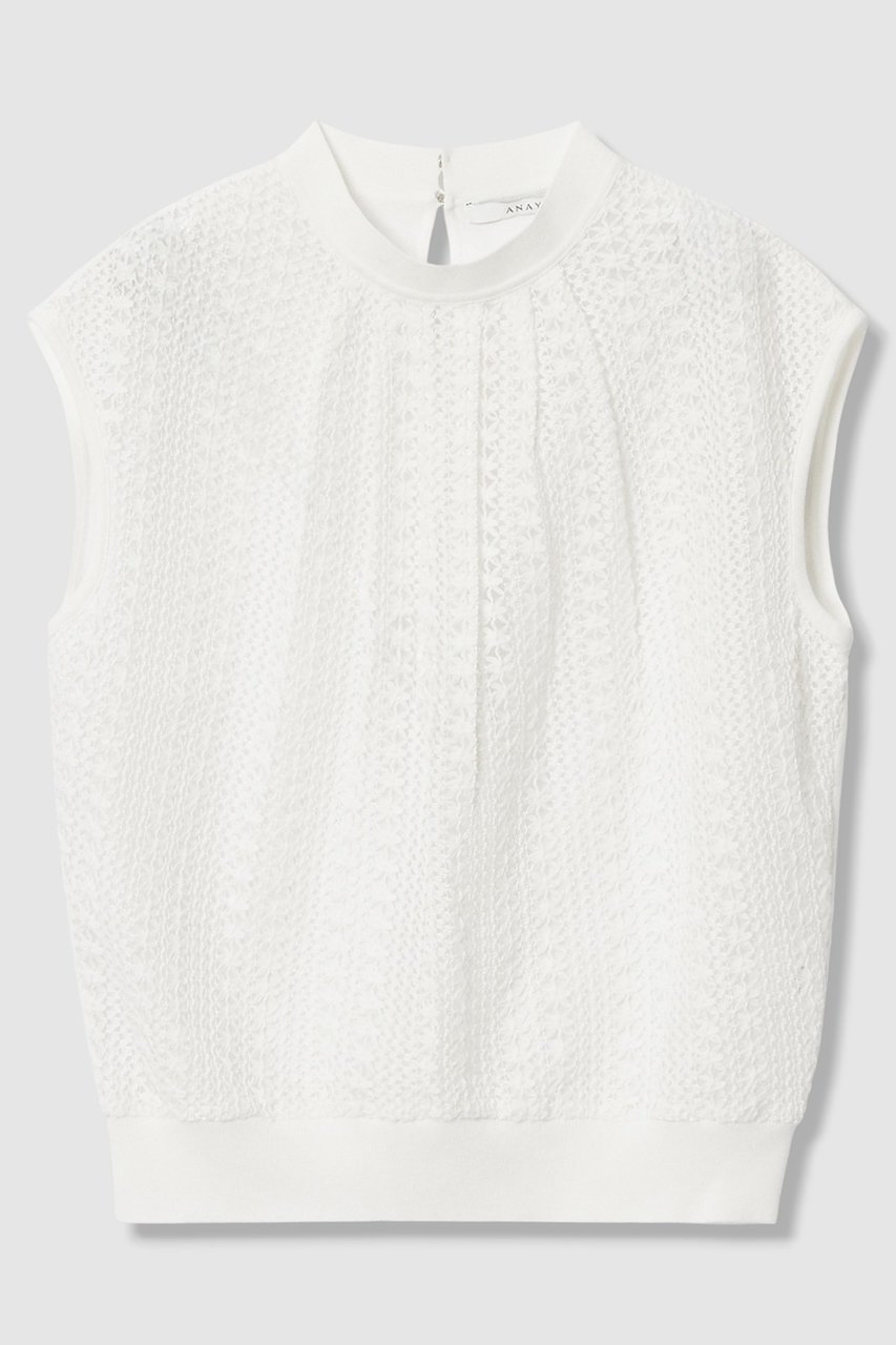 【アナイ/ANAYI】のインポートレースドッキング プルオーバー 人気、トレンドファッション・服の通販 founy(ファニー) 　ファッション　Fashion　レディースファッション　Fashion for Women　トップス・カットソー　Cut & Sew Tops　ニット　Knit Tops & Sweaters　カジュアルプルオーバー・ニットトップス　Pullovers & Knit Tops / Casual Pullovers　2026年　2026　ハイネック　High Neck, Mock Neck　レース　Lace, Lace Fabric　エレガント 上品　Elegant　夏　Summer　春　Spring　S/S・春夏　SS, Spring/Summer, Warm Season　 other-1|ID: prp329100004851071 ipo3291000000035568261