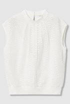 【アナイ/ANAYI】のインポートレースドッキング プルオーバー 人気、トレンドファッション・服の通販 founy(ファニー) ファッション Fashion レディースファッション Fashion for Women トップス・カットソー Cut & Sew Tops ニット Knit Tops & Sweaters カジュアルプルオーバー・ニットトップス Pullovers & Knit Tops / Casual Pullovers 2026年 2026 ハイネック High Neck, Mock Neck レース Lace, Lace Fabric エレガント 上品 Elegant 夏 Summer 春 Spring S/S・春夏 SS, Spring/Summer, Warm Season thumbnail ホワイト|ID: prp329100004851071 ipo3291000000035568262