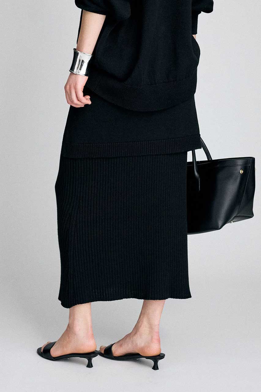 【ブリル/BRILL】のニットレイヤードスカート 人気、トレンドファッション・服の通販 founy(ファニー) 　ファッション　Fashion　レディースファッション　Fashion for Women　スカート　Skirts　ロングスカート　Long Skirts / Maxi & Midi Skirts　2026年　2026　おすすめ　Recommended / Our Picks　セットアップ　Set-Up, Coordinated Outfit　ミドル　Middle Length, Mid Height　ロング　Long, Long-Length　夏　Summer　春　Spring　S/S・春夏　SS, Spring/Summer, Warm Season　other-3|ID: prp329100004851078 ipo3291000000035568348