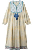 【エスゼット ブロックプリント/SZ Blockprints】のKITTY DRESS VINE タッセル付きドレス イエロー|ID: prp329100004851079 ipo3291000000035568360
