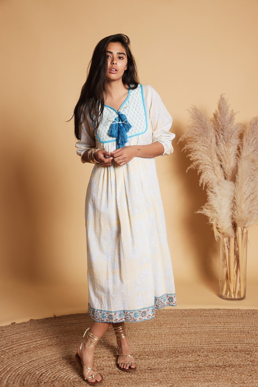 【エスゼット ブロックプリント/SZ Blockprints】のKITTY DRESS VINE タッセル付きドレス 人気、トレンドファッション・服の通販 founy(ファニー) 　ファッション　Fashion　レディースファッション　Fashion for Women　ワンピース　Dresses　フォーマル・パーティードレス・結婚式用ドレス　Elegant & Casual Dresses　チュニック　Tunic Tops & Dresses　2026年　2026　タッセル　Tassel, Fringe　チュニック　Tunic, Long Top　ドレス　Dress, One-Piece　夏　Summer　春　Spring　S/S・春夏　SS, Spring/Summer, Warm Season　other-8|ID: prp329100004851079 ipo3291000000035568370