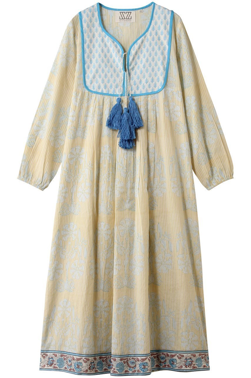 【エスゼット ブロックプリント/SZ Blockprints】のKITTY DRESS VINE タッセル付きドレス インテリア・キッズ・メンズ・レディースファッション・服の通販 founy(ファニー) ファッション Fashion レディースファッション Fashion for Women ワンピース Dresses フォーマル・パーティードレス・結婚式用ドレス Elegant & Casual Dresses チュニック Tunic Tops & Dresses タッセル Tassel, Fringe チュニック Tunic, Long Top ドレス Dress, One-Piece イエロー|ID: prp329100004851079 ipo3291000000036143938