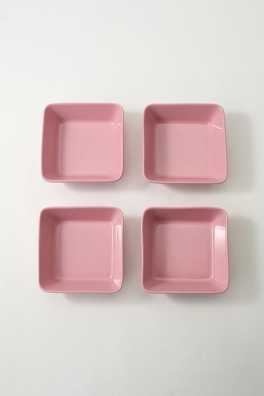 【イッタラ/iittala / GOODS】のティーマ スクエアプレート 12x12cm 4枚セット インテリア・キッズ・メンズ・レディースファッション・服の通販 founy(ファニー) 　コレクション　Collection, Seasonal Line　シェイプ　Shape, Slim Fit　シンプル　Simple, Minimal　スクエア　Square, Square Shape　テーブル　Table, Dining Table　定番　Standard, Basic Item　プレート　Plate, Dish　新作・新入荷　New Arrivals / New In　ホーム・キャンプ・アウトドア・お取り寄せ　Home Living / Home & Lifestyle / Camping Gear / Outdoor Camping　キッチン・ダイニング　Kitchen & Dining Essentials. Stylish & Functional Tableware　キッチン家電・キッチン用品　Kitchen Appliances & Tools　ローズ|ID: prp329100004851084 ipo3291000000035568479