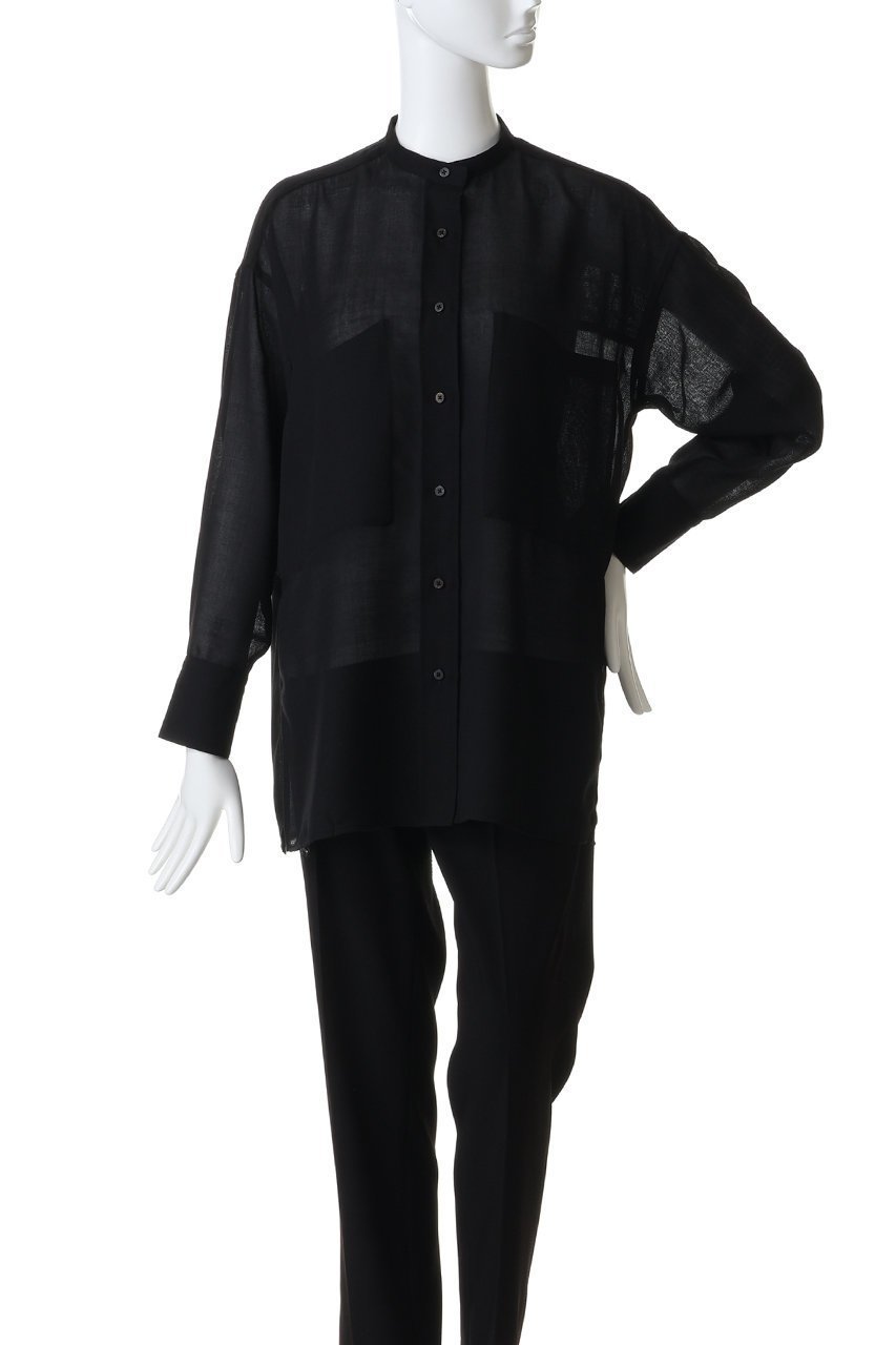 【ドメル/DOMELLE】のウール ブレンド ボイル シャツ 人気、トレンドファッション・服の通販 founy(ファニー) 　ファッション　Fashion　レディースファッション　Fashion for Women　トップス・カットソー　Cut & Sew Tops　シャツ・ブラウス・オフィスカジュアル　Elegant Blouses & Button-Ups　おすすめ　Recommended / Our Picks　サマー　Summer, Summer Style　シンプル　Simple, Minimal　スリーブ　Sleeve, Long Sleeve / Short Sleeve　セットアップ　Set-Up, Coordinated Outfit　タンク　Tank Top, Sleeveless Top　パッチ　Patch, Appliqué　ポケット　Pocket, Pocket Detail　ロング　Long, Long-Length　ワイド　Wide, Wide Fit　夏　Summer　other-2|ID: prp329100004851240 ipo3291000000036196430