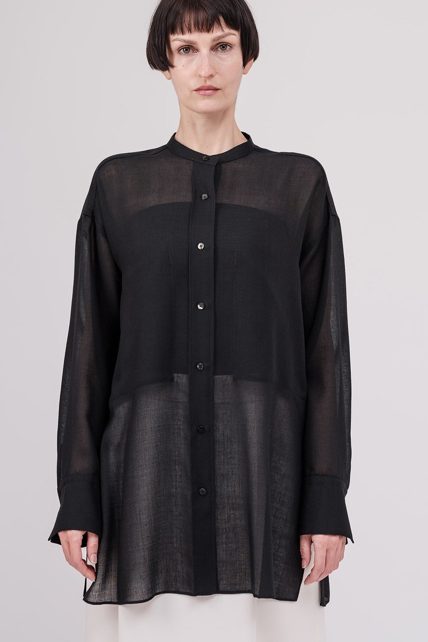 【ドメル/DOMELLE】のウール ブレンド ボイル シャツ 人気、トレンドファッション・服の通販 founy(ファニー) 　ファッション　Fashion　レディースファッション　Fashion for Women　トップス・カットソー　Cut & Sew Tops　シャツ・ブラウス・オフィスカジュアル　Elegant Blouses & Button-Ups　おすすめ　Recommended / Our Picks　サマー　Summer, Summer Style　シンプル　Simple, Minimal　スリーブ　Sleeve, Long Sleeve / Short Sleeve　セットアップ　Set-Up, Coordinated Outfit　タンク　Tank Top, Sleeveless Top　パッチ　Patch, Appliqué　ポケット　Pocket, Pocket Detail　ロング　Long, Long-Length　ワイド　Wide, Wide Fit　夏　Summer　other-6|ID: prp329100004851240 ipo3291000000036196438