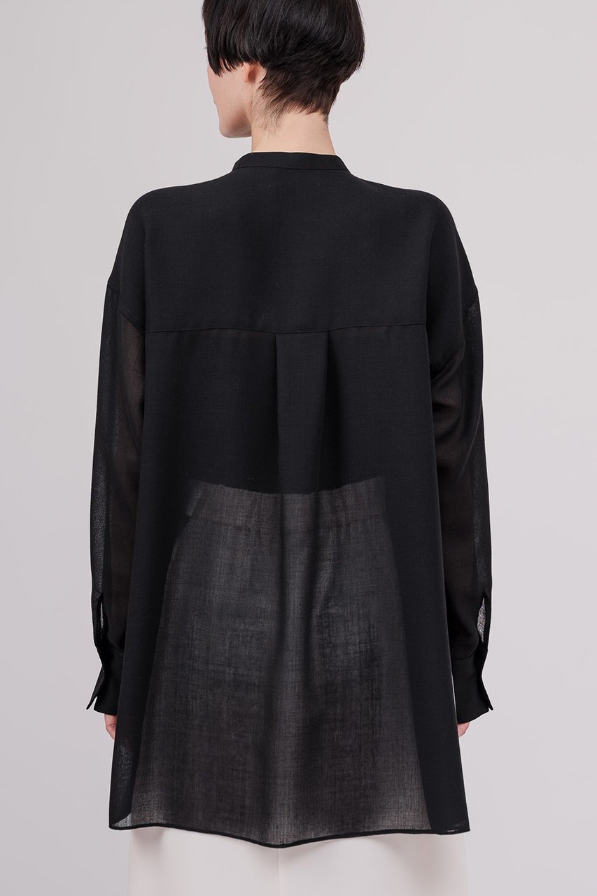 【ドメル/DOMELLE】のウール ブレンド ボイル シャツ 人気、トレンドファッション・服の通販 founy(ファニー) 　ファッション　Fashion　レディースファッション　Fashion for Women　トップス・カットソー　Cut & Sew Tops　シャツ・ブラウス・オフィスカジュアル　Elegant Blouses & Button-Ups　おすすめ　Recommended / Our Picks　サマー　Summer, Summer Style　シンプル　Simple, Minimal　スリーブ　Sleeve, Long Sleeve / Short Sleeve　セットアップ　Set-Up, Coordinated Outfit　タンク　Tank Top, Sleeveless Top　パッチ　Patch, Appliqué　ポケット　Pocket, Pocket Detail　ロング　Long, Long-Length　ワイド　Wide, Wide Fit　夏　Summer　other-8|ID: prp329100004851240 ipo3291000000036196442