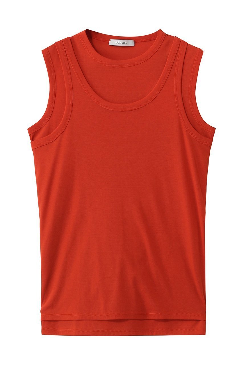 【ドメル/DOMELLE】のツイン レイヤー タンク インテリア・キッズ・メンズ・レディースファッション・服の通販 founy(ファニー) ファッション Fashion レディースファッション Fashion for Women トップス・カットソー Cut & Sew Tops キャミソール&ノースリーブ Camisoles & Sleeveless Tops シャツ・ブラウス・オフィスカジュアル Elegant Blouses & Button-Ups ロングTシャツ・Tシャツ Longline T-Shirts & Tees カットソー・ベーシックTシャツ Cut-and-Sewn Tops / Stretch Tees & Basics アメリカン American Style インナー Innerwear キャミソール Camisole, Spaghetti Strap Top コンパクト Compact, Small Size ジャケット Jacket, Outerwear スリーブ Sleeve, Long Sleeve / Short Sleeve タンク Tank Top, Sleeveless Top ノースリーブ Sleeveless, No-Sleeve フィット Fit, Slim Fit ベスト Vest, Waistcoat ボトム Bottoms, Lower Wear オレンジ|ID: prp329100004851241 ipo3291000000035883366