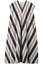 【ドメル/DOMELLE】のビッグ ストライプ ドレス グレー×ホワイト|ID: prp329100004851242 ipo3291000000035883376