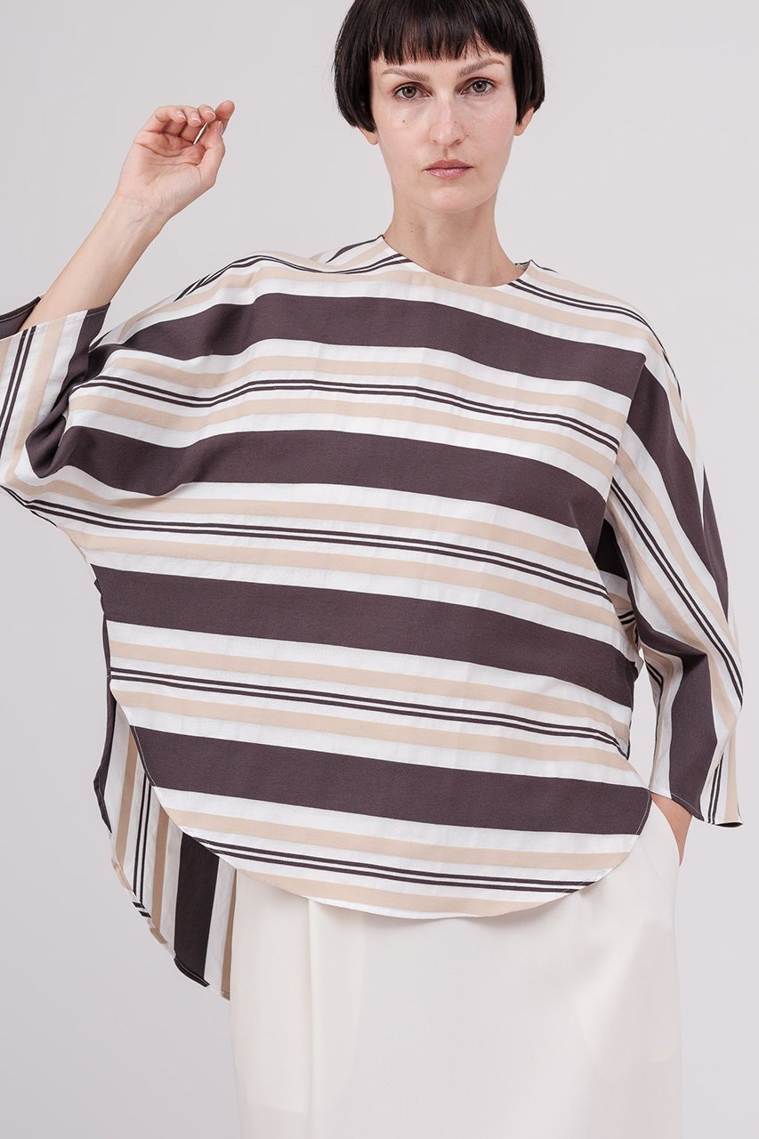 【ドメル/DOMELLE】のビッグ ストライプ ブラウス 人気、トレンドファッション・服の通販 founy(ファニー) 　ファッション　Fashion　レディースファッション　Fashion for Women　トップス・カットソー　Cut & Sew Tops　シャツ・ブラウス・オフィスカジュアル　Elegant Blouses & Button-Ups　ストライプ　Stripe, Striped Pattern　スリーブ　Sleeve, Long Sleeve / Short Sleeve　ビッグ　Big, Oversized　ファブリック　Fabric, Textile　フォルム　Silhouette, Form　ボーダー　Border, Stripe　リラックス　Relax, Relaxed Fit　ロング　Long, Long-Length　ワイド　Wide, Wide Fit　other-6|ID: prp329100004851243 ipo3291000000036163326