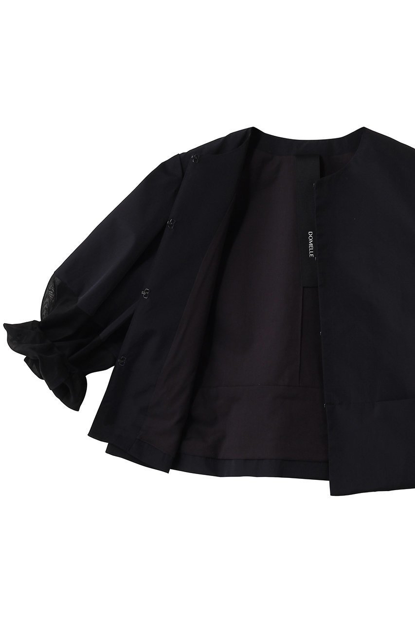 【ドメル/DOMELLE】のテクスチャード パフ ジャケット 人気、トレンドファッション・服の通販 founy(ファニー) 　ファッション　Fashion　レディースファッション　Fashion for Women　アウター　Coat / Outerwear Collection　レディースジャケット・軽アウター　Jackets　ブルゾンジャケット・スポーティアウター　Blouson Jackets　2026年　2026　オーガンジー　Organza Fabric　シェイプ　Shape, Slim Fit　シルク　Silk, 100% Silk　ジャカード／ジャガード　Jacquard, Woven Pattern　ジャケット　Jacket, Outerwear　スリーブ　Sleeve, Long Sleeve / Short Sleeve　セットアップ　Set-Up, Coordinated Outfit　ドット　Polka Dot, Dot Pattern　ブルゾン　Blouson, Bomber Jacket　マニッシュ　Mannish, Boyish　エレガント 上品　Elegant　夏　Summer　春　Spring　S/S・春夏　SS, Spring/Summer, Warm Season　other-6|ID: prp329100004851245 ipo3291000000035575970