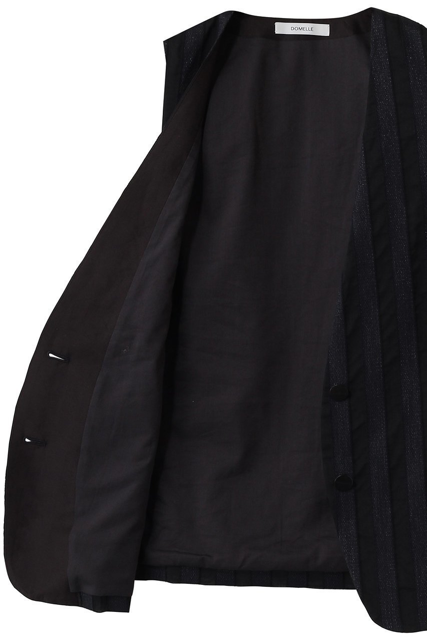 【ドメル/DOMELLE】のシアー ストライプ ベスト 人気、トレンドファッション・服の通販 founy(ファニー) 　ファッション　Fashion　レディースファッション　Fashion for Women　アウター　Coat / Outerwear Collection　レディースジャケット・軽アウター　Jackets　2026年　2026　おすすめ　Recommended / Our Picks　シアー　Sheer, See-Through　ショート　Short, Short Length　ジャケット　Jacket, Outerwear　ストライプ　Stripe, Striped Pattern　セットアップ　Set-Up, Coordinated Outfit　ベスト　Vest, Waistcoat　マニッシュ　Mannish, Boyish　夏　Summer　春　Spring　S/S・春夏　SS, Spring/Summer, Warm Season　other-6|ID: prp329100004851247 ipo3291000000035576002