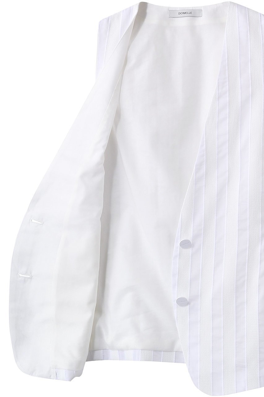 【ドメル/DOMELLE】のシアー ストライプ ベスト 人気、トレンドファッション・服の通販 founy(ファニー) ファッション Fashion レディースファッション Fashion for Women アウター Coat / Outerwear Collection レディースジャケット・軽アウター Jackets おすすめ Recommended / Our Picks シアー Sheer, See-Through ショート Short, Short Length ジャケット Jacket, Outerwear ストライプ Stripe, Striped Pattern セットアップ Set-Up, Coordinated Outfit ベスト Vest, Waistcoat マニッシュ Mannish, Boyish 夏 Summer 新作・新入荷 New Arrivals / New In other-6|ID: prp329100004851247 ipo3291000000036196452