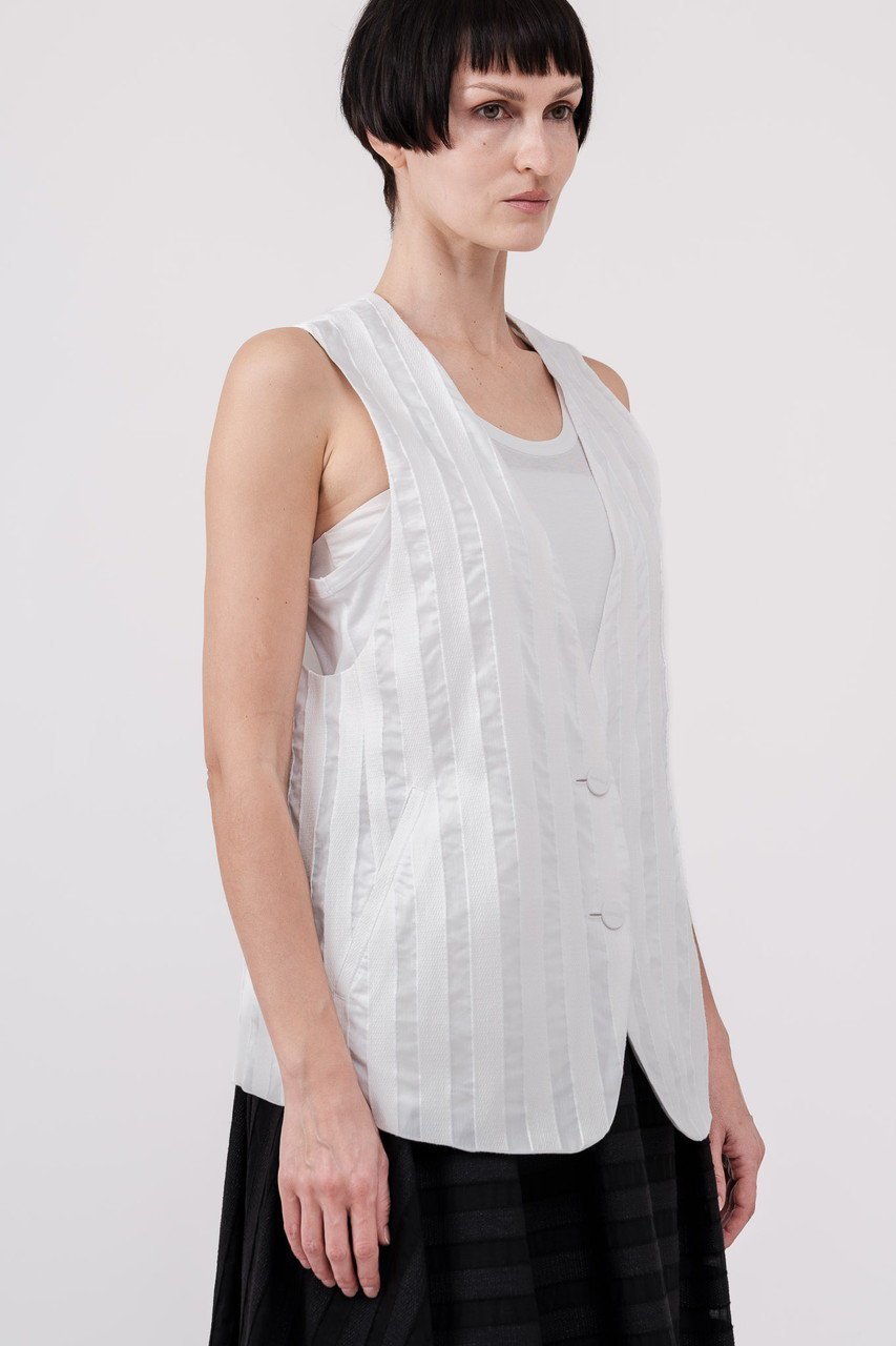 【ドメル/DOMELLE】のシアー ストライプ ベスト 人気、トレンドファッション・服の通販 founy(ファニー) ファッション Fashion レディースファッション Fashion for Women アウター Coat / Outerwear Collection レディースジャケット・軽アウター Jackets おすすめ Recommended / Our Picks シアー Sheer, See-Through ショート Short, Short Length ジャケット Jacket, Outerwear ストライプ Stripe, Striped Pattern セットアップ Set-Up, Coordinated Outfit ベスト Vest, Waistcoat マニッシュ Mannish, Boyish 夏 Summer 新作・新入荷 New Arrivals / New In other-8|ID: prp329100004851247 ipo3291000000036196456