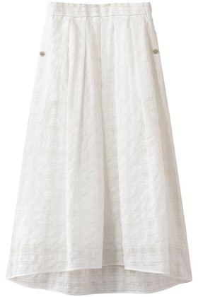 【エムダブリュー/MW】 コットンシルク チェック スカート人気、トレンドファッション・服の通販 founy(ファニー) ファッション Fashion レディースファッション Fashion for Women スカート Skirts ロングスカート Long Skirts / Maxi & Midi Skirts シルク Silk, 100% Silk チェック Check, Plaid, Tartan フレア Flare, Flared ロング Long, Long-Length エレガント 上品 Elegant 新作・新入荷 New Arrivals / New In |ID:prp329100004851254