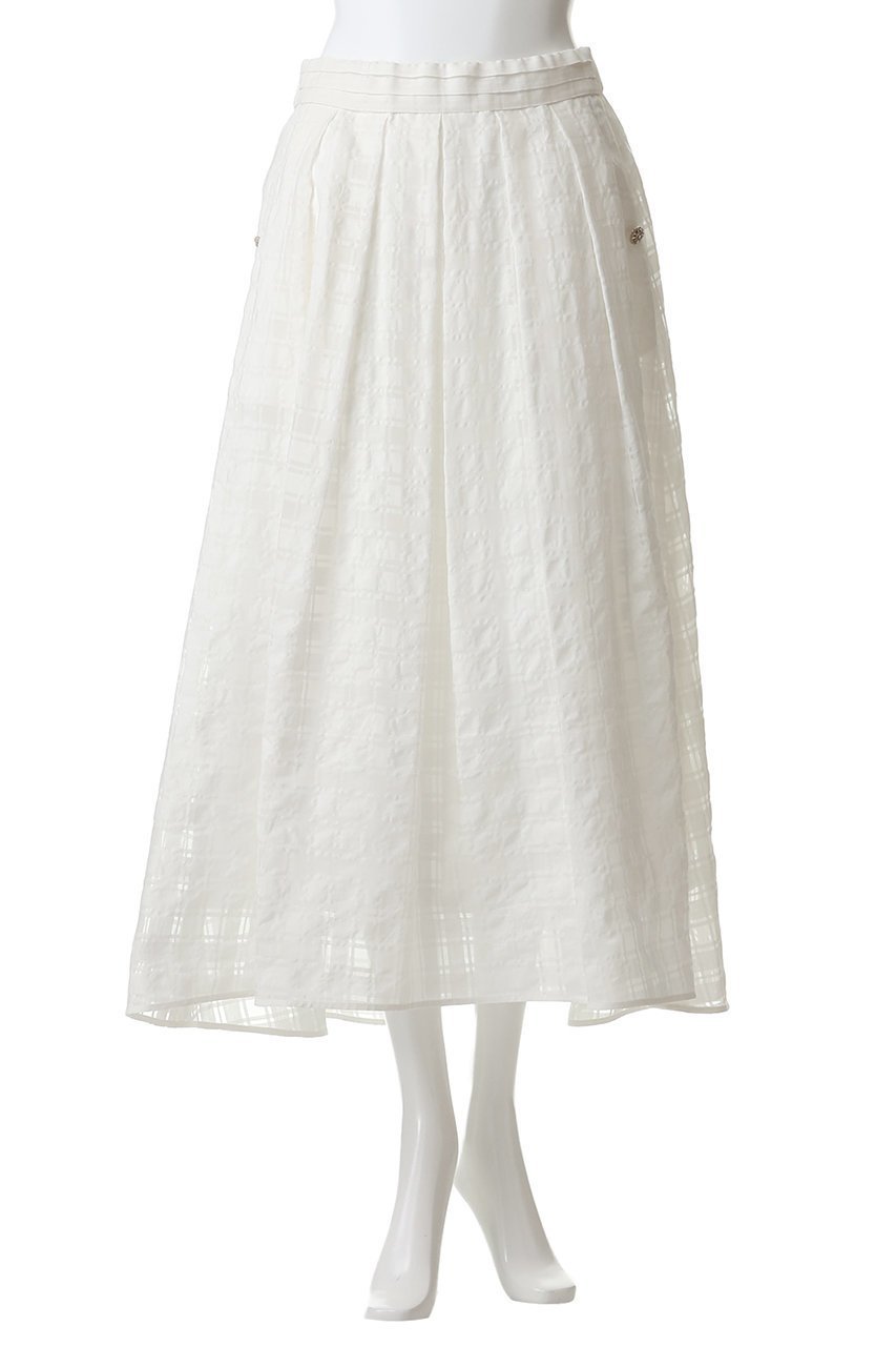 【エムダブリュー/MW】のコットンシルク チェック スカート 人気、トレンドファッション・服の通販 founy(ファニー) 　ファッション　Fashion　レディースファッション　Fashion for Women　スカート　Skirts　ロングスカート　Long Skirts / Maxi & Midi Skirts　シルク　Silk, 100% Silk　チェック　Check, Plaid, Tartan　フレア　Flare, Flared　ロング　Long, Long-Length　エレガント 上品　Elegant　新作・新入荷　New Arrivals / New In　other-2|ID: prp329100004851254 ipo3291000000035576084