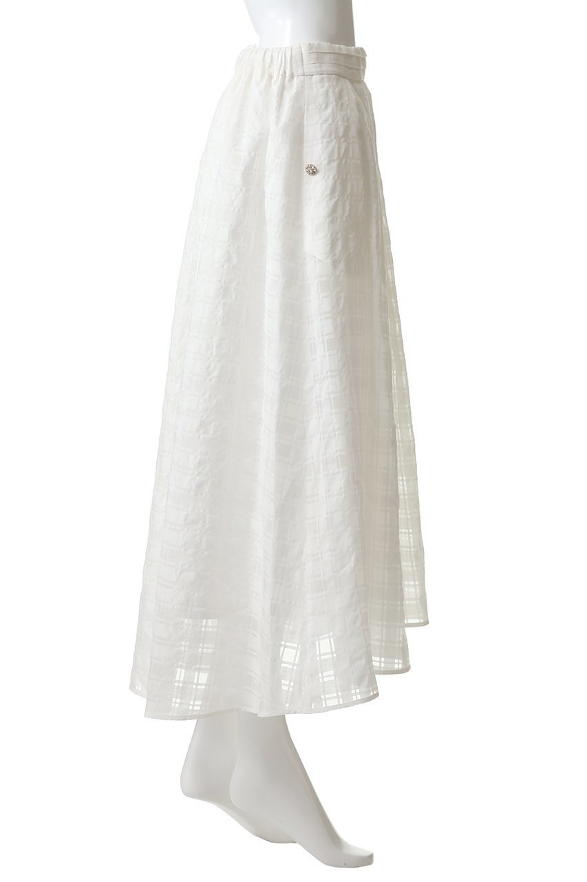 【エムダブリュー/MW】のコットンシルク チェック スカート 人気、トレンドファッション・服の通販 founy(ファニー) 　ファッション　Fashion　レディースファッション　Fashion for Women　スカート　Skirts　ロングスカート　Long Skirts / Maxi & Midi Skirts　シルク　Silk, 100% Silk　チェック　Check, Plaid, Tartan　フレア　Flare, Flared　ロング　Long, Long-Length　エレガント 上品　Elegant　other-3|ID: prp329100004851254 ipo3291000000035883448