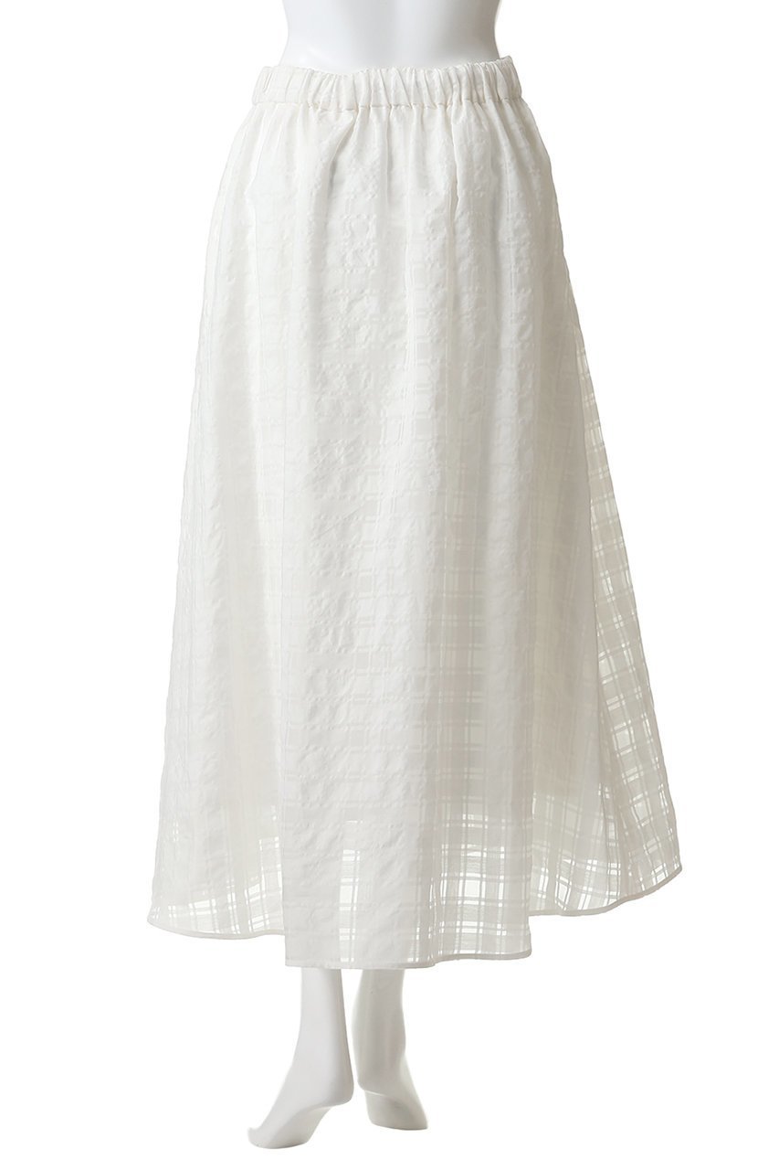 【エムダブリュー/MW】のコットンシルク チェック スカート 人気、トレンドファッション・服の通販 founy(ファニー) 　ファッション　Fashion　レディースファッション　Fashion for Women　スカート　Skirts　ロングスカート　Long Skirts / Maxi & Midi Skirts　シルク　Silk, 100% Silk　チェック　Check, Plaid, Tartan　フレア　Flare, Flared　ロング　Long, Long-Length　エレガント 上品　Elegant　other-4|ID: prp329100004851254 ipo3291000000035883449